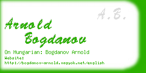 arnold bogdanov business card